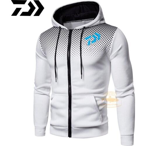 2021 New DAIWA Fishing Clothes Autumn Mens Outdoor Fishing Hooded Cardigan Sports T-shirt Leisure Fishing Clothes