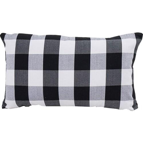 New plaid striped pattern home sofa cushion covers 30*50cm without inner cotton polyester rectangle pillow covers X73