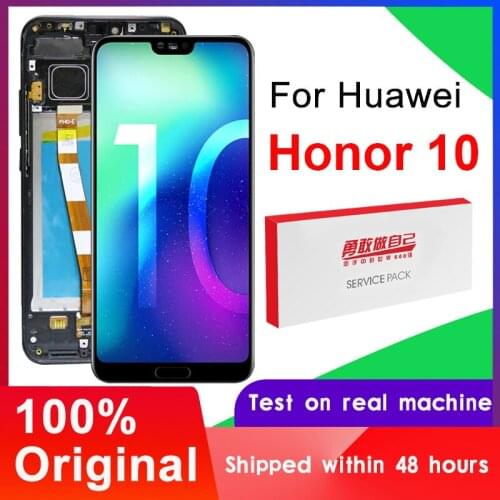 Original 5.84'' LCD With Fingerprint For Huawei Honor 10 LCD Display Touch Screen Digitizer Assembly COL-AL10 COL-L29 COL-L19