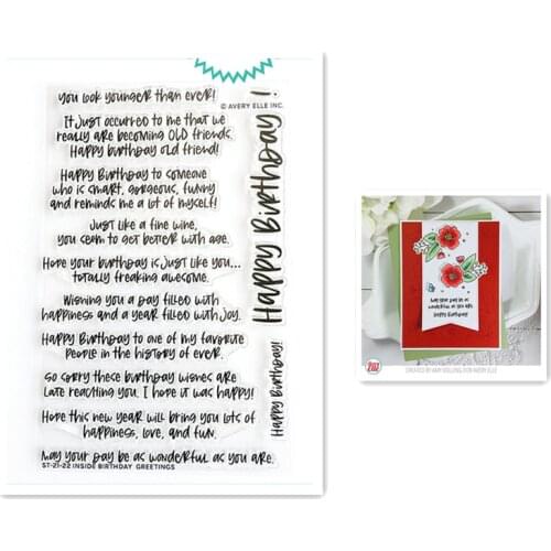 Greeting Clear Stamp For DIY Paper Card Making Decoration Embossing Handmade Photo Album Transparent Stamp Supplies