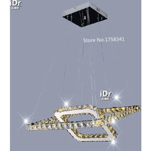 2 ring LED Bedroom lamp Hall chandelier Modern Crystal chandelier 100% of different sizes Bedroom lamp Hall Hotel Lighting