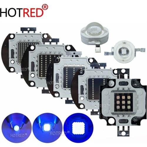 3W 10W 20W 30W 50W 100W High Power UV Purple LED 365nm 370Nm Ultraviolet Bulbs Lamp 45mil Chips Light Beads Diode for DIY