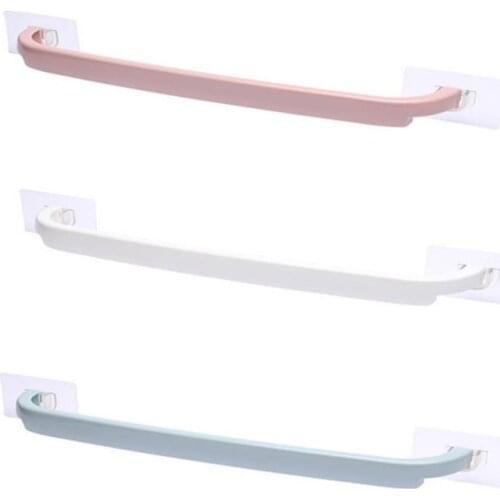 Towel Holder Rack Wall Mounted Kitchen Accessories 38*4cm Towel Hanger Shelf Bathroom Storage Cupboard Door Bath Hanger