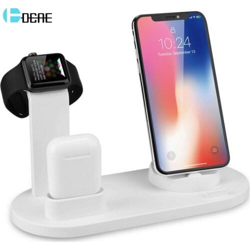 3 in 1 Charging Stand for iWatch Apple Watch Series 6 5 4 3 AirPods Pro Type-C USB Wireless Charger For iPhone 12 11 XS X XR 8 7