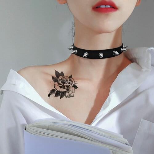 Punk Rock Gothic Chokers Women Leather Spike Harajuku Black Collar Choker Necklace Statement Jewelry Party Accessories