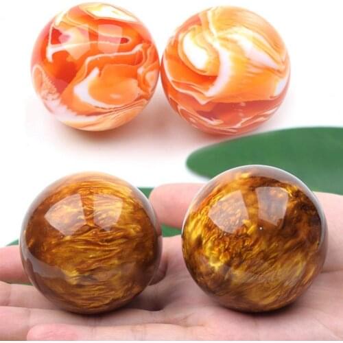 1 Pair Finger Exercise Ball Natural Stress Relief Resin Flexible Baoding Balls for Home Egg Shaped Hand Balls Hand Finger Sports