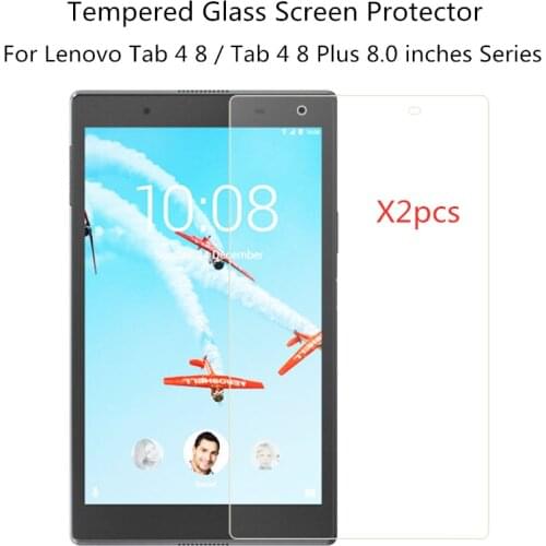 2pcs 9H Anti-Scratch Screen Protector For Lenovo Tab 4 8 Plus 8.0" Tablet Tempered Glass Protective Film Tab4 TB-8704 TB-8504