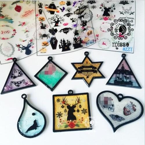 3pcs Christmass kull Swan Flamingo Ferris wheel transparent material With use of epoxy Mold Making Tool filling for DIY jewelry