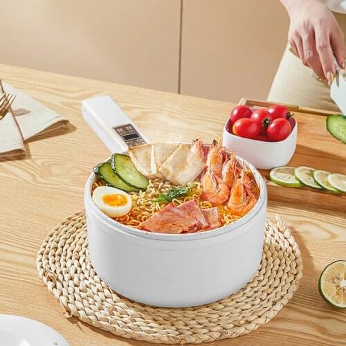 700W Electric Cooking Pot Portable Multicooker Long Handle Hot Pot Single/Double Layer Electric Skillet Frying Pan 220V