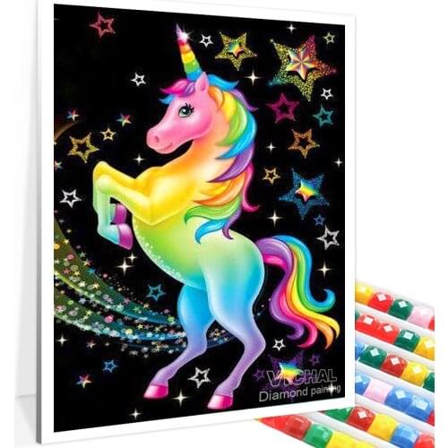 Full Square/Round Diamond 5D DIY Diamond Painting "Cartoon Unicorn" Mosaic Embroidery Cross Stitch 3D Childrens Home Decoration