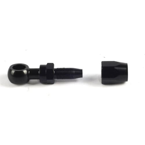 AN6 Aluminum Hose Fitting Adapter 12mm Banjo AN 06 Anodized, Black