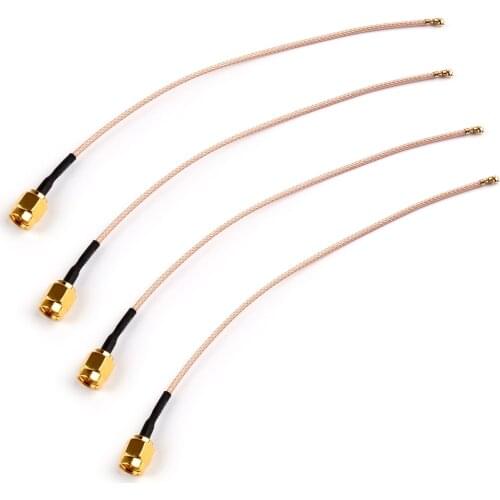 Artudatech 4Pcs RG178 Pigtail Cable U.FL/IPX to SMA Male Plug Center Antenna Adapter 15cm Connector Parts
