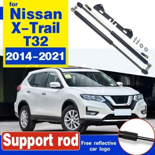 Car Bonent Hood Gas Shock Strut Bars Lift Support Rod No Welding/Drilling Accessories For Nissan X-Trail Rogue 2014-2020 T32