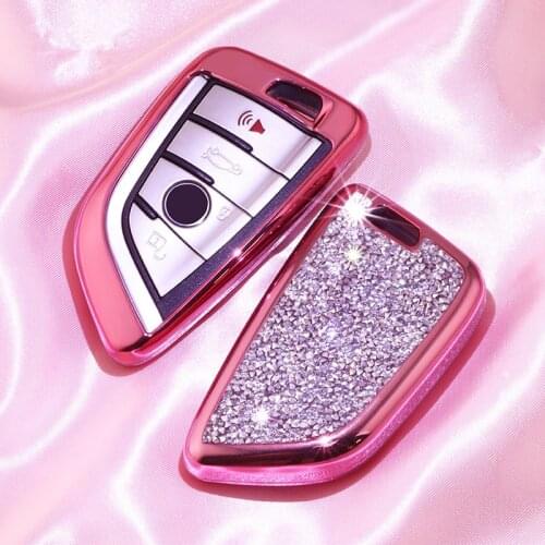 2020 Luxurious Starry Bling Crystal Diamond car key case for BMW 525li New 5 series X3 X1 X5 X6 car interior accessories new