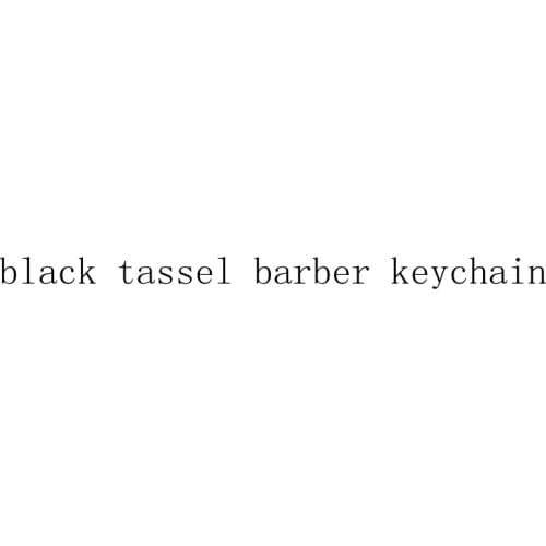 Black tassel barber keychain