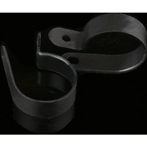 10Pcs Black Nylon Cable Clamp Plastic R-type P Clip Cable Hose Mounting Fixture Durable Electrical Fittings 3.2~31.8mm