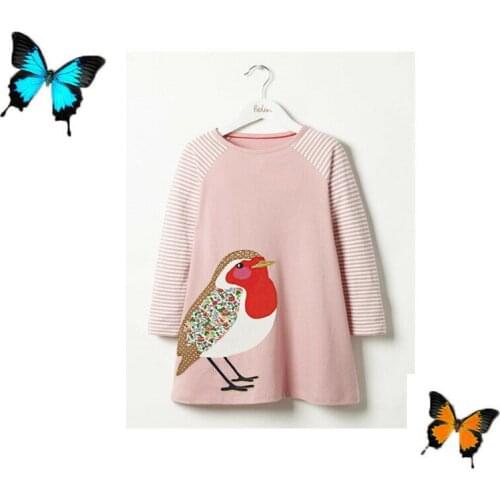 Toddler Kids Baby Girls Pageant Dress Long Sleeve Party Pageant Dresses Pure Cotton Fashionable