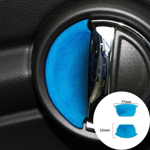 For BMW MINI F56 2014-2020 Alcantara Suede Wrap Car Door Bowl Decals Handles Panel Trim Stickers Cove Internal Car-styling