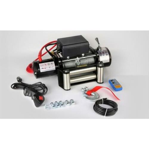 12/24v 4000lb Electric Winch Remote Control Set Heavy Duty SUV ATV Trailer High Strength Steel Electric Winch