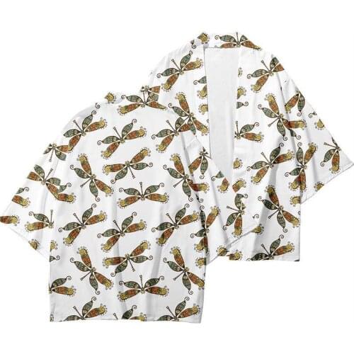 Kimono Cardigan For Men Japanese Obi Male Yukata Mens Haori Japanese Lion Printed Coat Top Traditional Japan Clothing