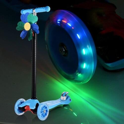 1pc Inline Roller Skate Wheels Flash Wheel Mute Wheel For Micro Scooter Flashing Light Kid Car Toy Wheel Instock
