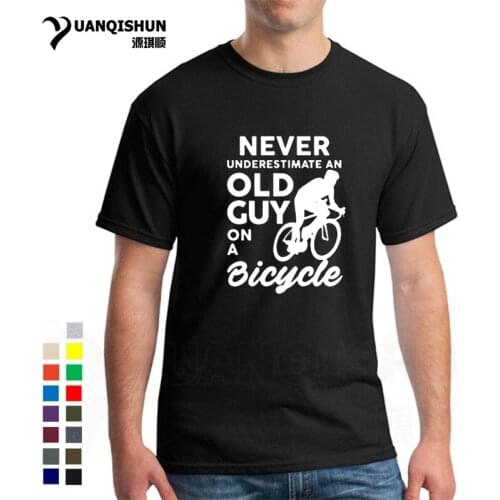 Never Underestimate Old Guy T Shirt Cycling Bike Cyclist Mens Gift Idea Cool Casual Pride T-shirt Men 16 Colors Fashion Tshirt