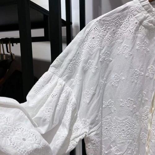 OLOMLB Openwork Blouses