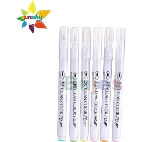 Original Japan Kuretake Clean Color FB 12 color Color soft brush Soft pen Hand account Greeting card Calligraphy art supplies