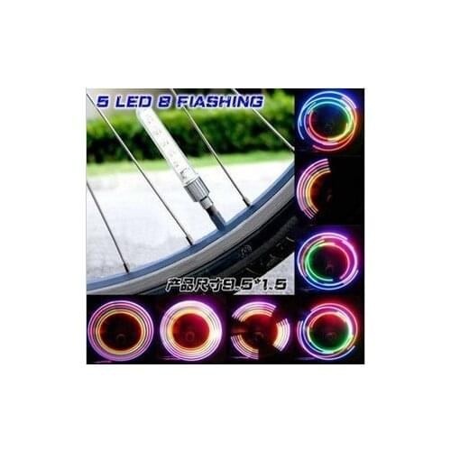 Hot Wheels gas door switch colorful hot wheels 5LED wind wheel bicycle lamp bright and colorful