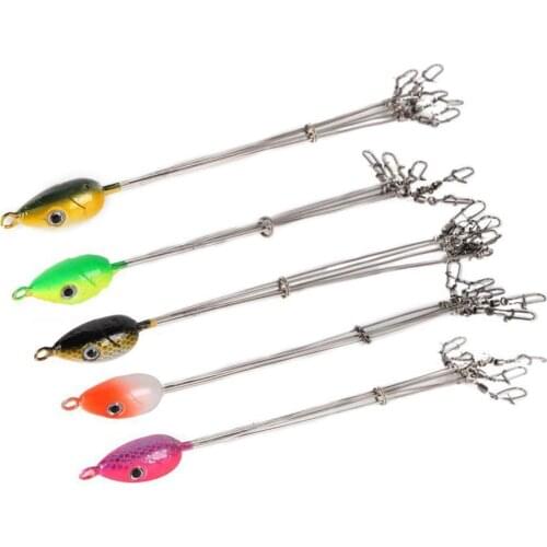 Hot Umbrella Fishing Lure Rig 5 Arms Alabama Rig Head Stainless Steel Bait Fishing Group Lure Snap Swivel Fishing Tackle Tools