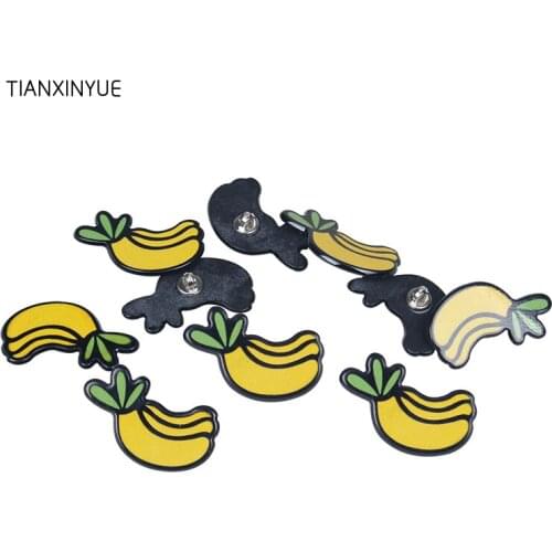 TIANXINYUE 10pcs Banana Buttons fruit jeans Button Sewing Buttons Scrapbooking Crafts Accessories