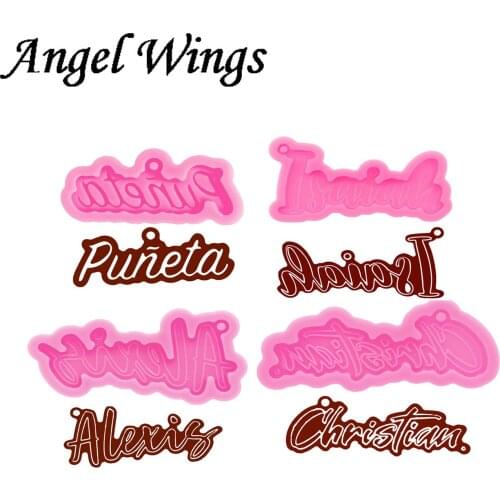 Letters silicone mold for epoxy. Super glossy resin mold. DIY form for a Keychain. Jewelry diy mold DY0984