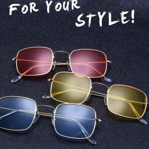 Sunglasses Auto Driving Travel Clear lens Solid Glasses UV 400 Protection Metal Frame Square Ocean lenses Mirror Eye Goggle