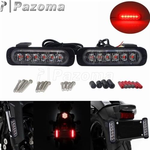 12V Motorcycle Rear Brake LED Tail Light Kit Stop Light For Harley Cafe Racer Enduro Dual B6 Rear Mount License Plate Holder