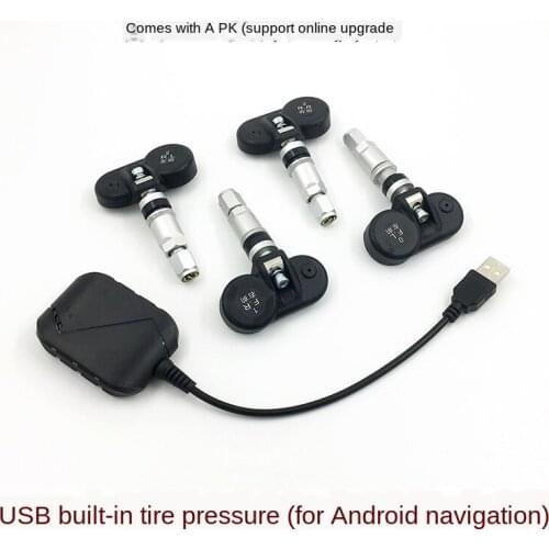 USB Built-in External Tire Pressure Monitor Large Screen Android Radio Navigation Dedicated Monitoring Pressure Detector TPMS