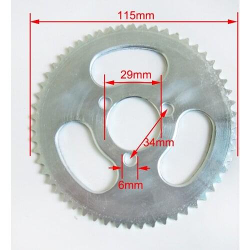 55 Tooth 29mm Rear Chain Sprocket for Small Dolphin Electric Scooter Mini Moto fit 25H Chain