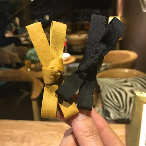 120pcs/lot DIY Simple Multi Fabrics Bowknot Hair Clips Creative Pure Colore Hairpins Hair Styling Tools Accessories HA996