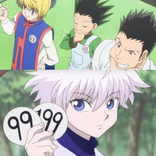Hunter x Hunter Exam Badge Pins Hisoka Kurapika Killua Zoldyck GON FREECSS Testing Number Acrylic Brooches Bag Hat Accessory