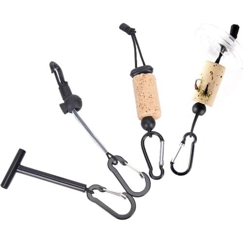 1pc fishing Tippet Holder with Bottle Holder Carabiner Tackle Tool Fly Fishing Accessories