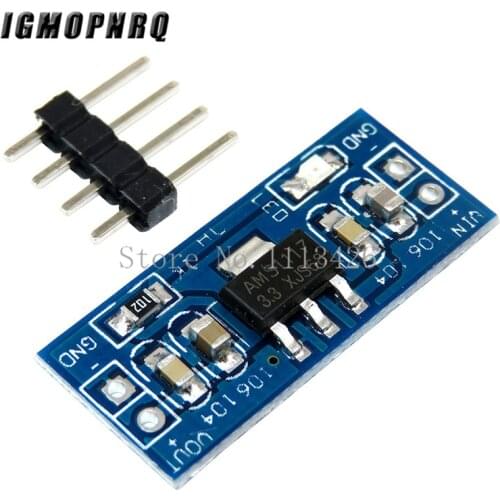 10pcs AMS1117-3.3 DC-DC Step Down Power Supply Module 4.5V-7V To 3.3V Voltage Buck Board Regulator Adapter Convertor