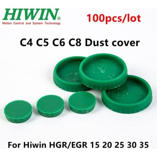 100pcs HIWIN Linear Motion Rail Guide Dust Cover C4 C5 C6 C8 Plastic Green Caps Protector HGR15 HGR20 HGR25 HGR30 HGR35 EGR15