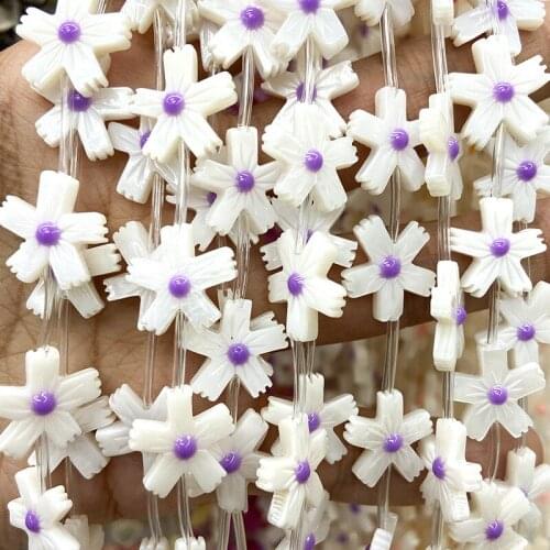 100pcs/lot )Daisy Flower Pink/Purple/Green /Yellow 15mm Mother Pearl shell spiny sunflower five petals diy jewelry accessories