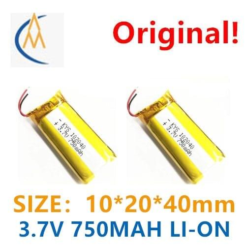 2PCS 102040 902040 3.7v750mah 852040 polymer battery 702040 audio Bluetooth navigator solar toy model mobile wifi LED