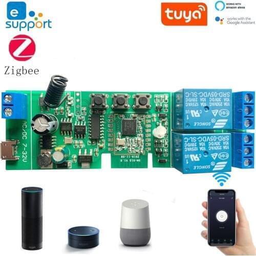 3X DC5-32v ZigBee Relay Module Remote Control Light Switch Work With Alexa Google Home Sonoff/Tuya Smart Hub Gateway Bridge