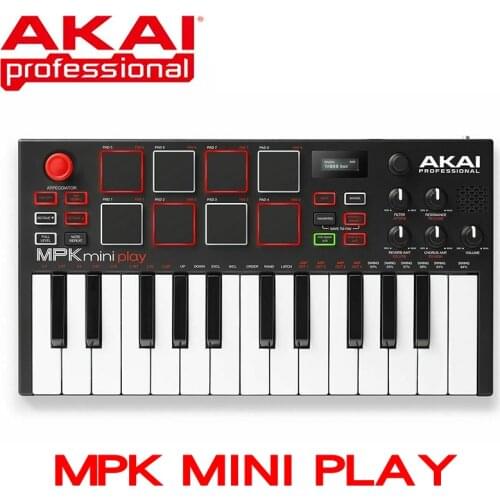 Akai with mini play mini controller keyboard with built-in speaker new ultra portable USB MIDI