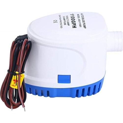 New With Float Switch 1100GPH Automatic boat bilge pump 12V Electric Marine Pump Boat Water Exhaust Pump Submersible Bilge Sump