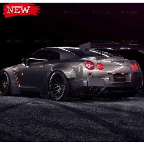 FOR NISSAN R35 GTR LB STYLE CARBON FIBER GLASS FRP FULL WIDE BODY KITS FRONT/REAR FENDER REAR SPOILER DIFFUSER SPAT GT-R RACING