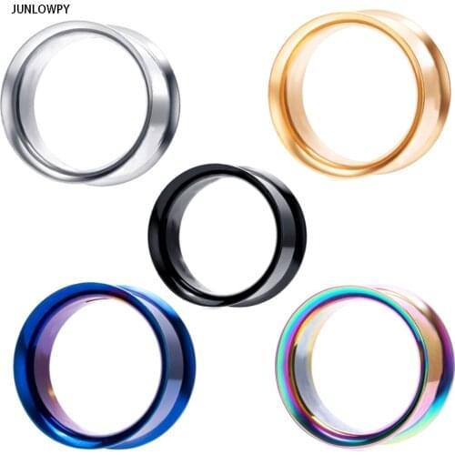 JUNLOWPY Double Flared Stainless Steel Ear Gauges And Plugs Stretchers Kits Flesh Tunnels Expansion Body Piercing Jewelry 70pcs