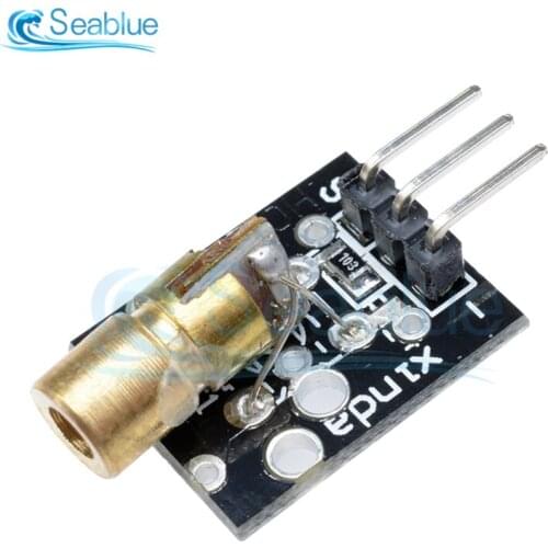KY-008 3 Pins 6mm 5V 5mW 650nm Red Laser Transmitter Dot Diode Copper Head Module For Arduino AVR PIC DIY