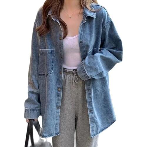 LBP-BAIPING Womens Denim Shirts